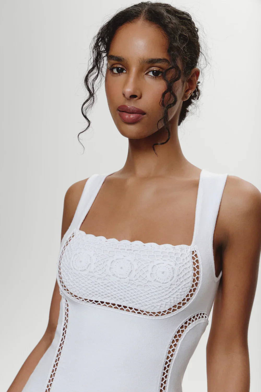 Ellie Knit Mini Dress Optic White