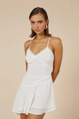ODEZA MINI DRESS WHITE