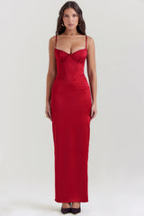 ruby corset maxi dress