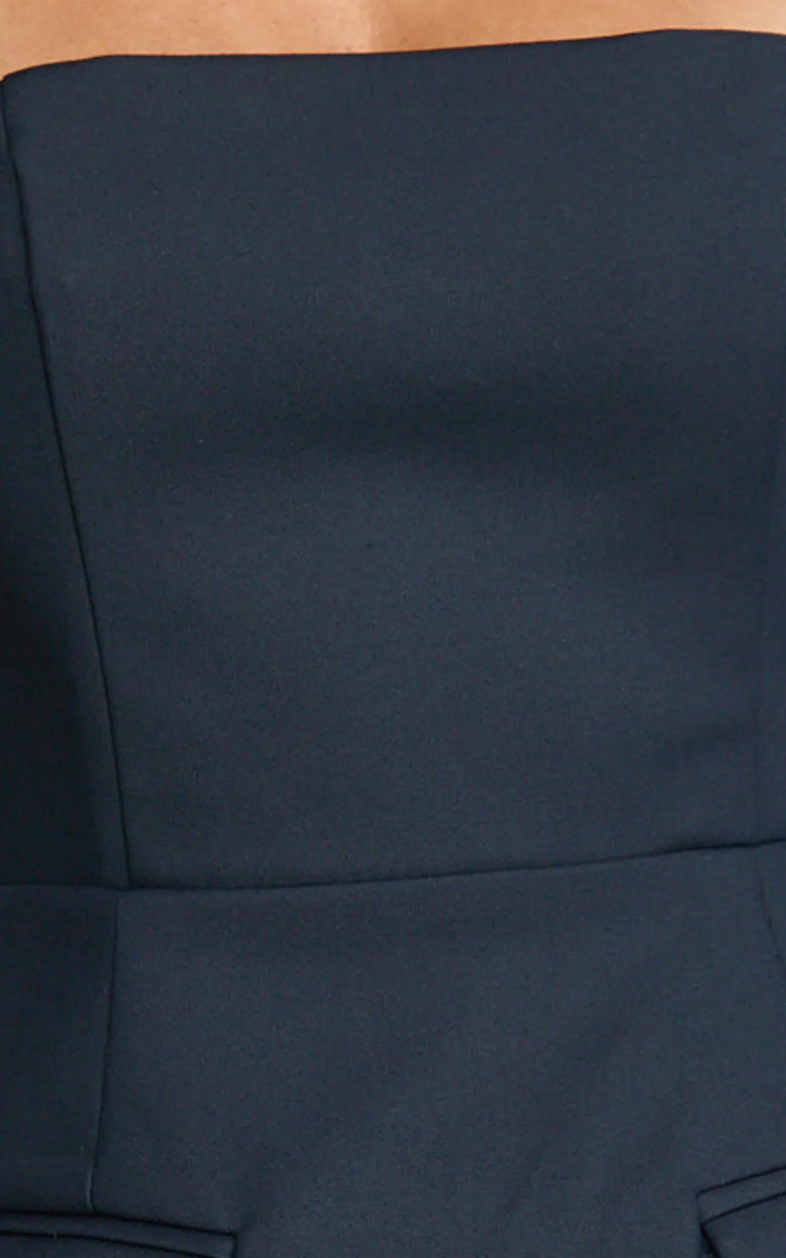 Garrett Mini Dress Square Neck Fit And Flare Dress in Navy