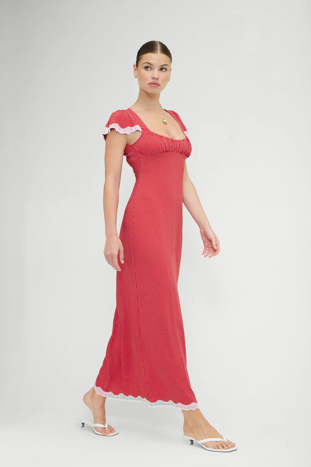 Rosalyn Polka Dot Maxi Dress Ladybug