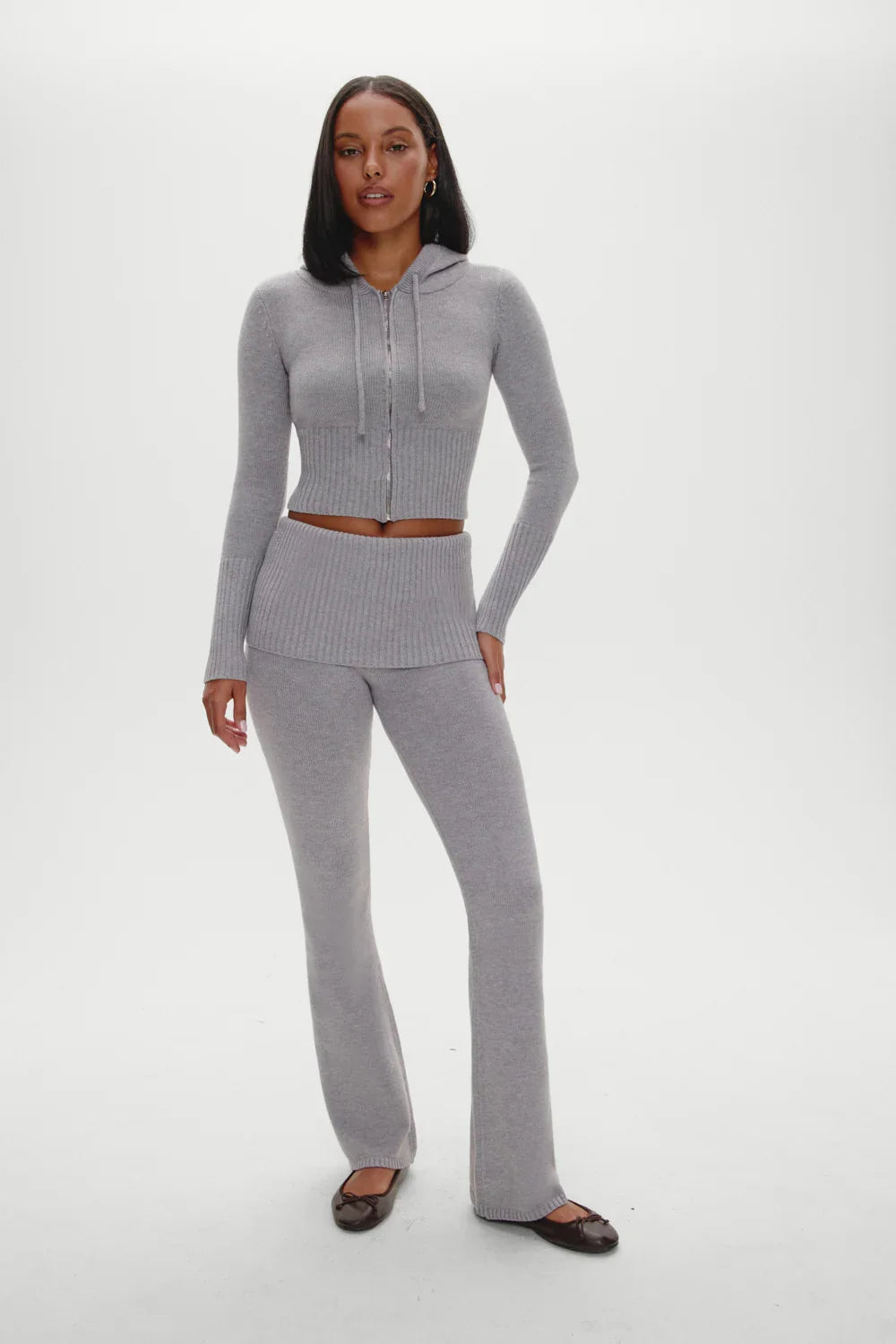 Aimee Zip Up Hoodie Rain Cloud