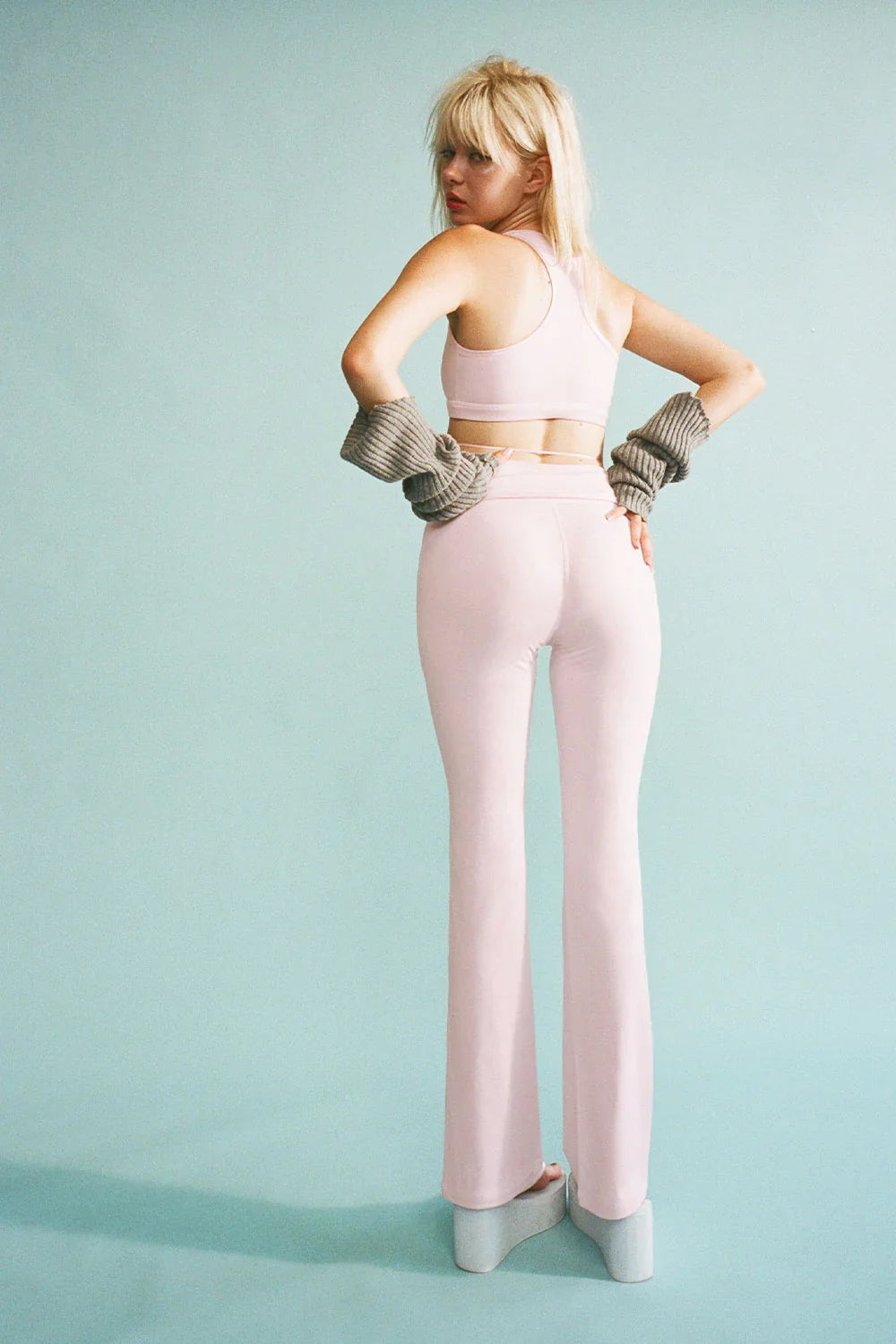 Zippy High Waist Flare Legging Icy Pink