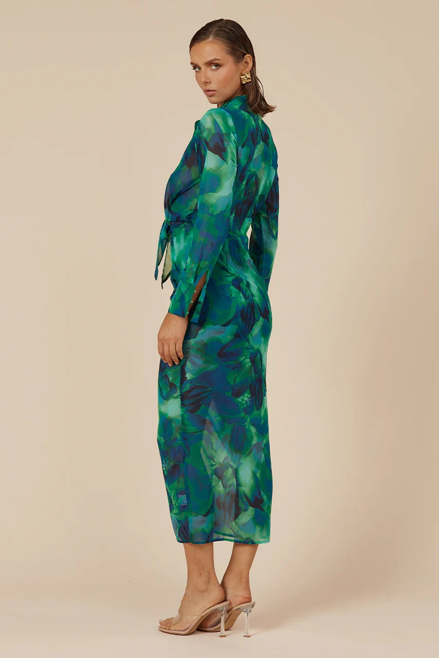 Calista Shirt Dress Green