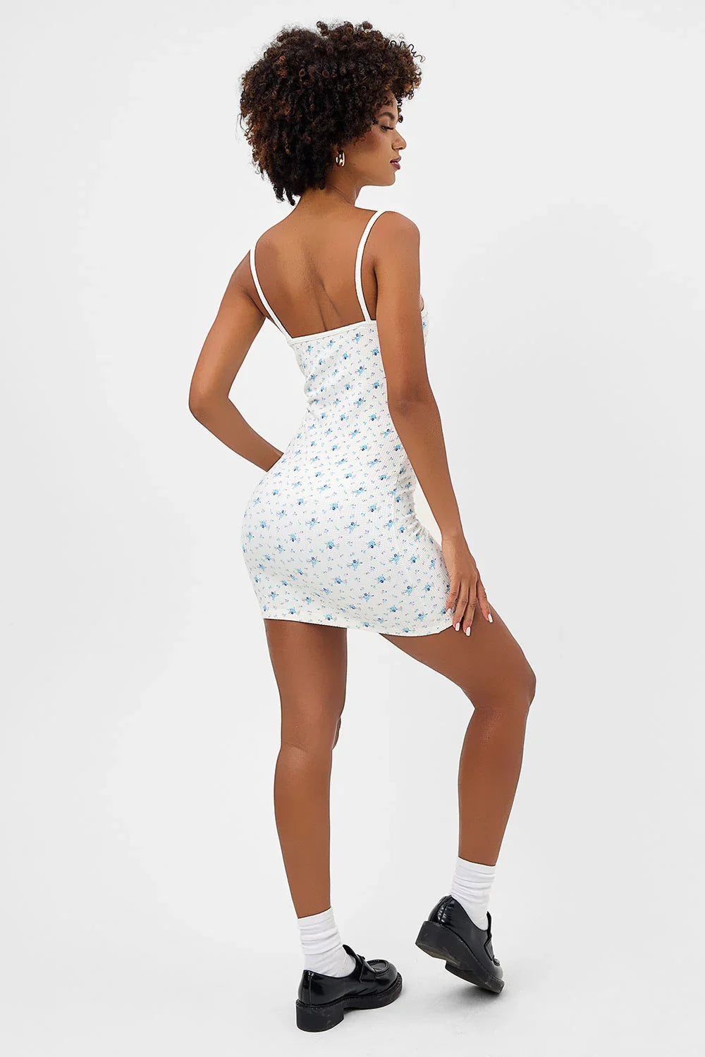 Gwen Waffle Mini Dress Night Lily