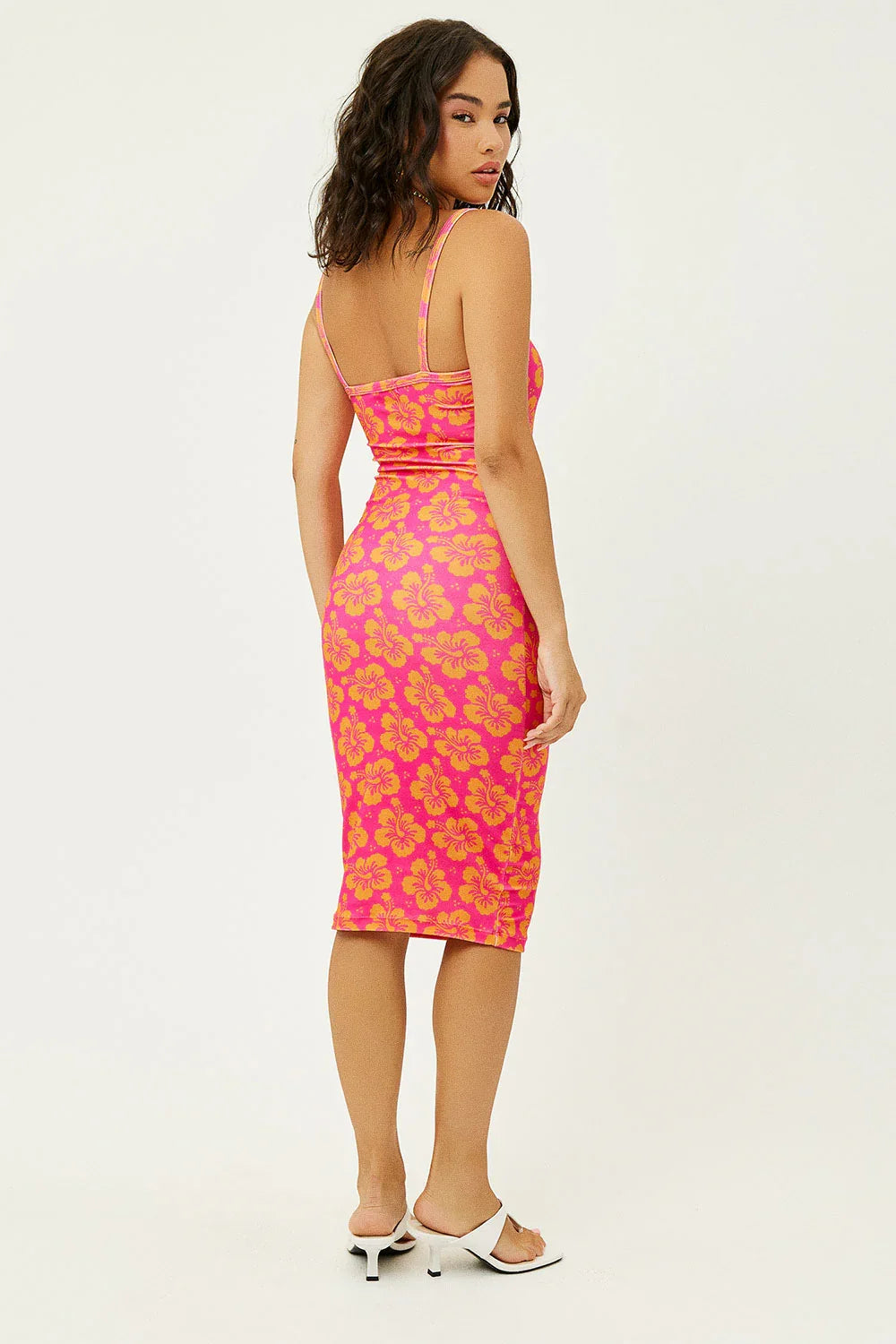 Quinn Terry Floral Dress Hibiscus Honey