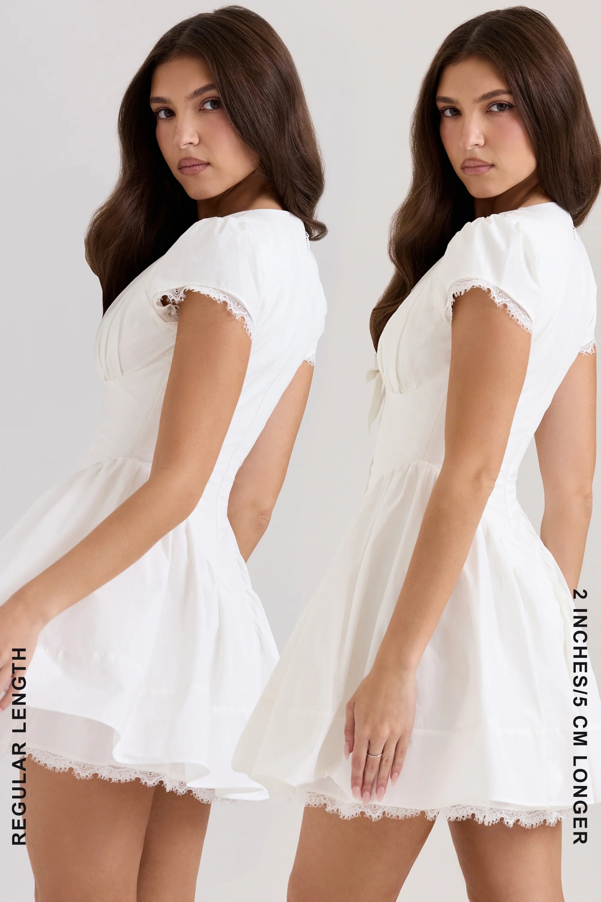 white stretch cotton mini dress