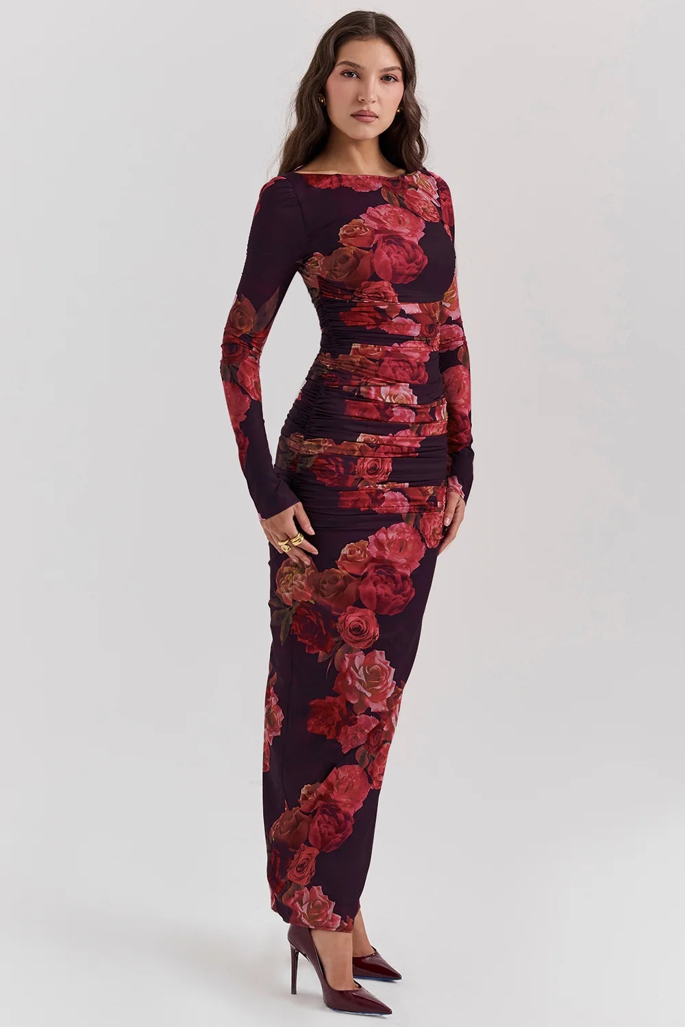 romantic floral maxi dress