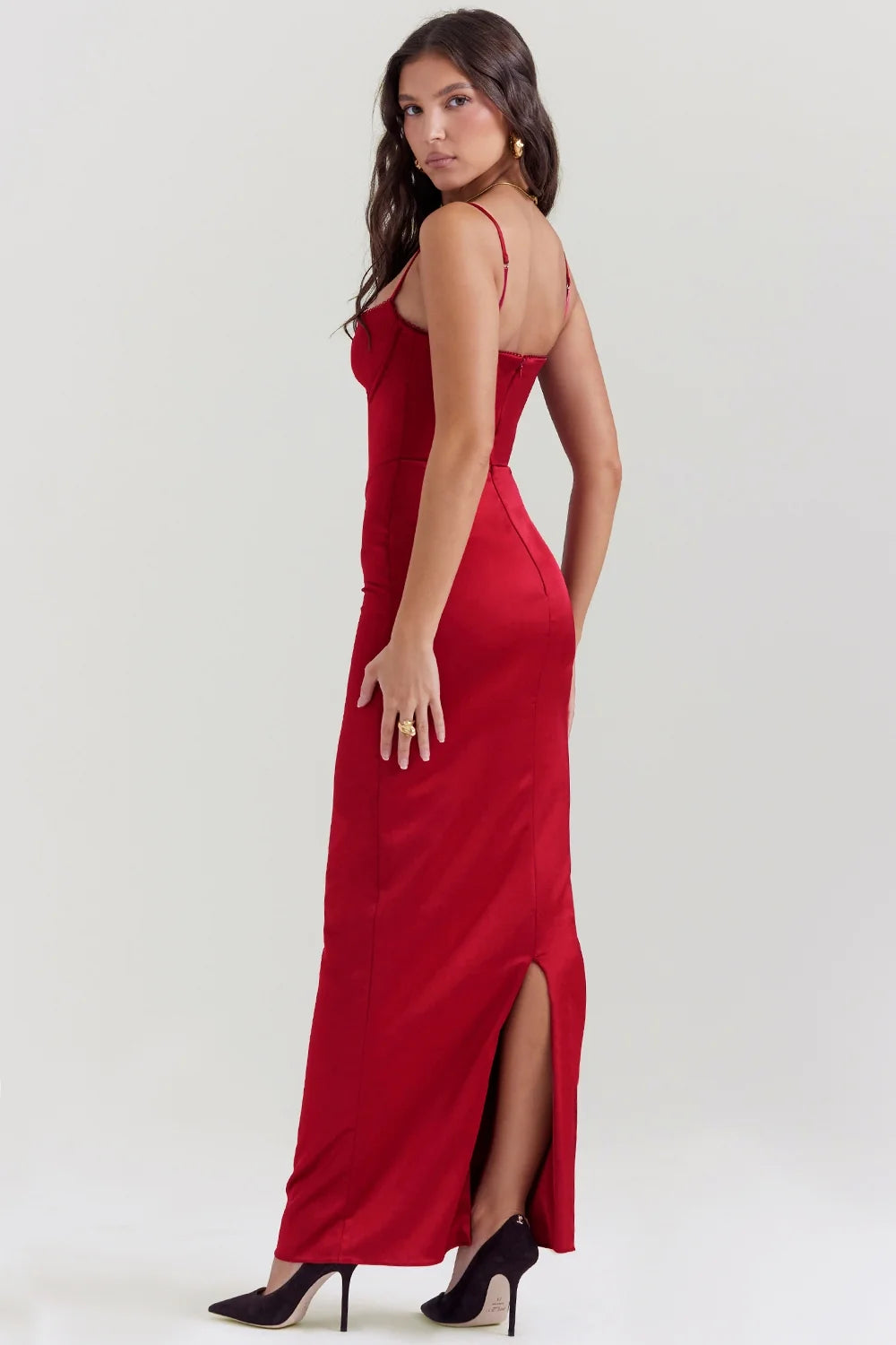 ruby corset maxi dress