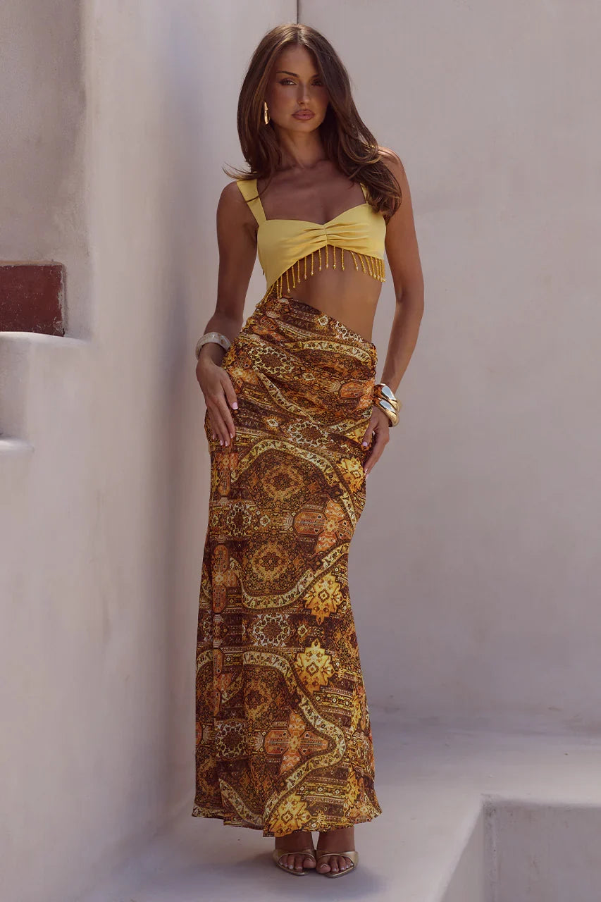 ALZONA CUTOUT MAXI DRESS MAGNOLIA MANGO