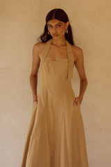 ASTRID HALTER MIDI DRESS CAMEL