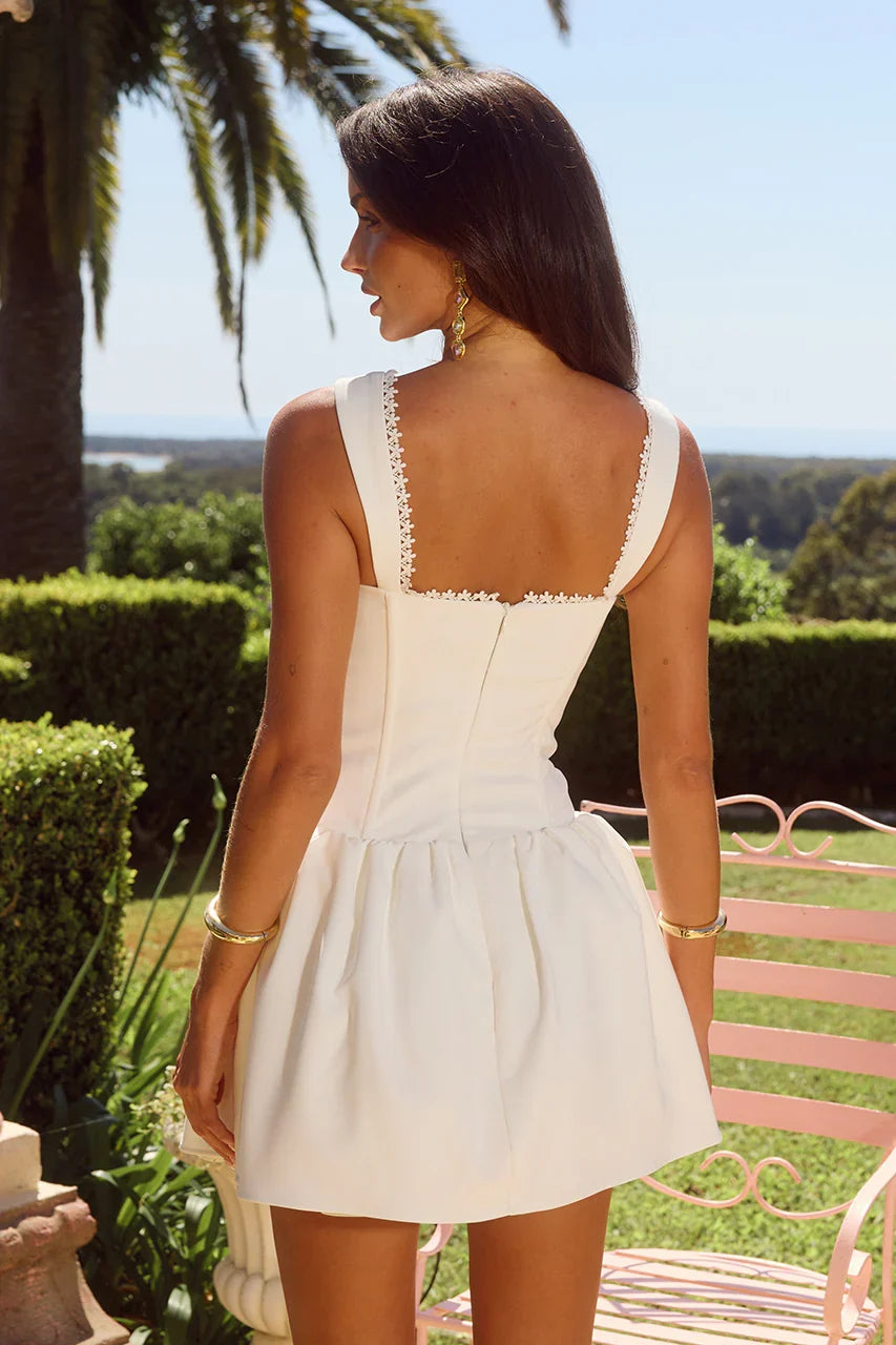 SARLEEN MINI DRESS WHITE