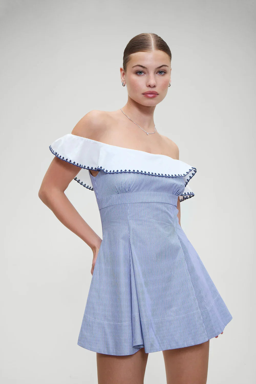 Lilah Striped Mini Dres Midnight Stripe