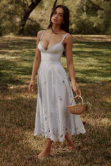 bluebell lace cotton broderie anglais midi sundress