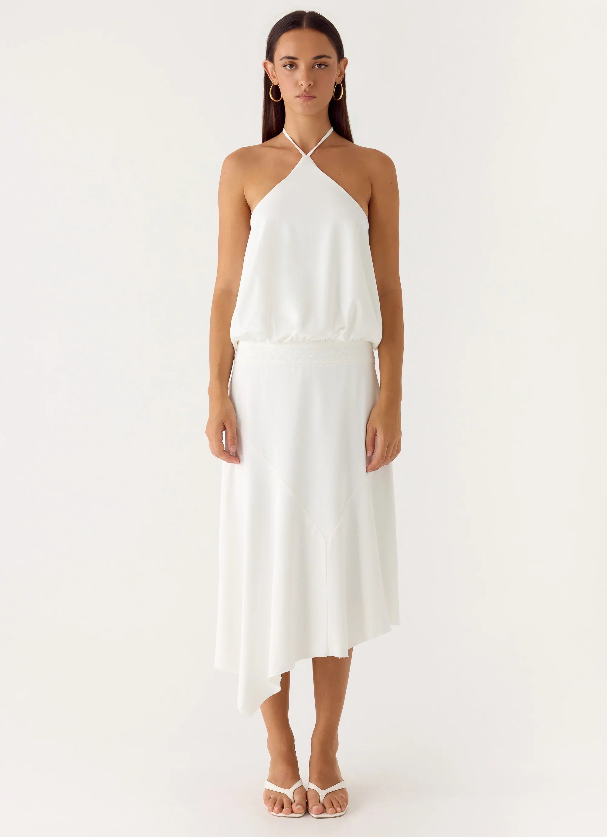 To The Girls Midi Dress White