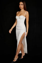ivory satin corset dress
