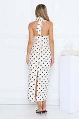 Spotlight Babe Halter Maxi Dress Beige