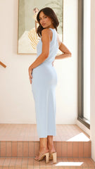Alaina Midi Dress Baby Blue