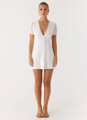 Sweet Lullaby Mini Dress White