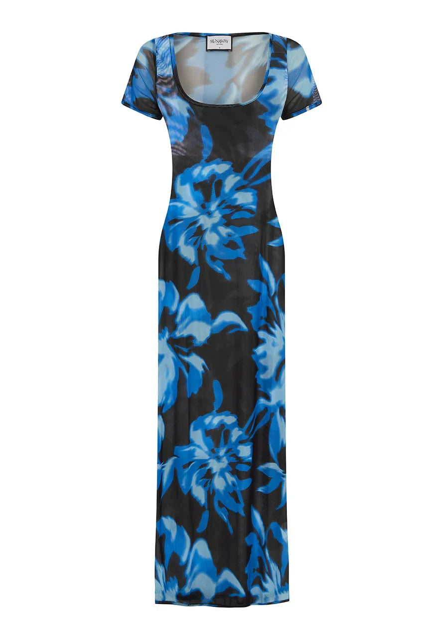 LAYLAH MIDI DRESS AGAVE BLUE