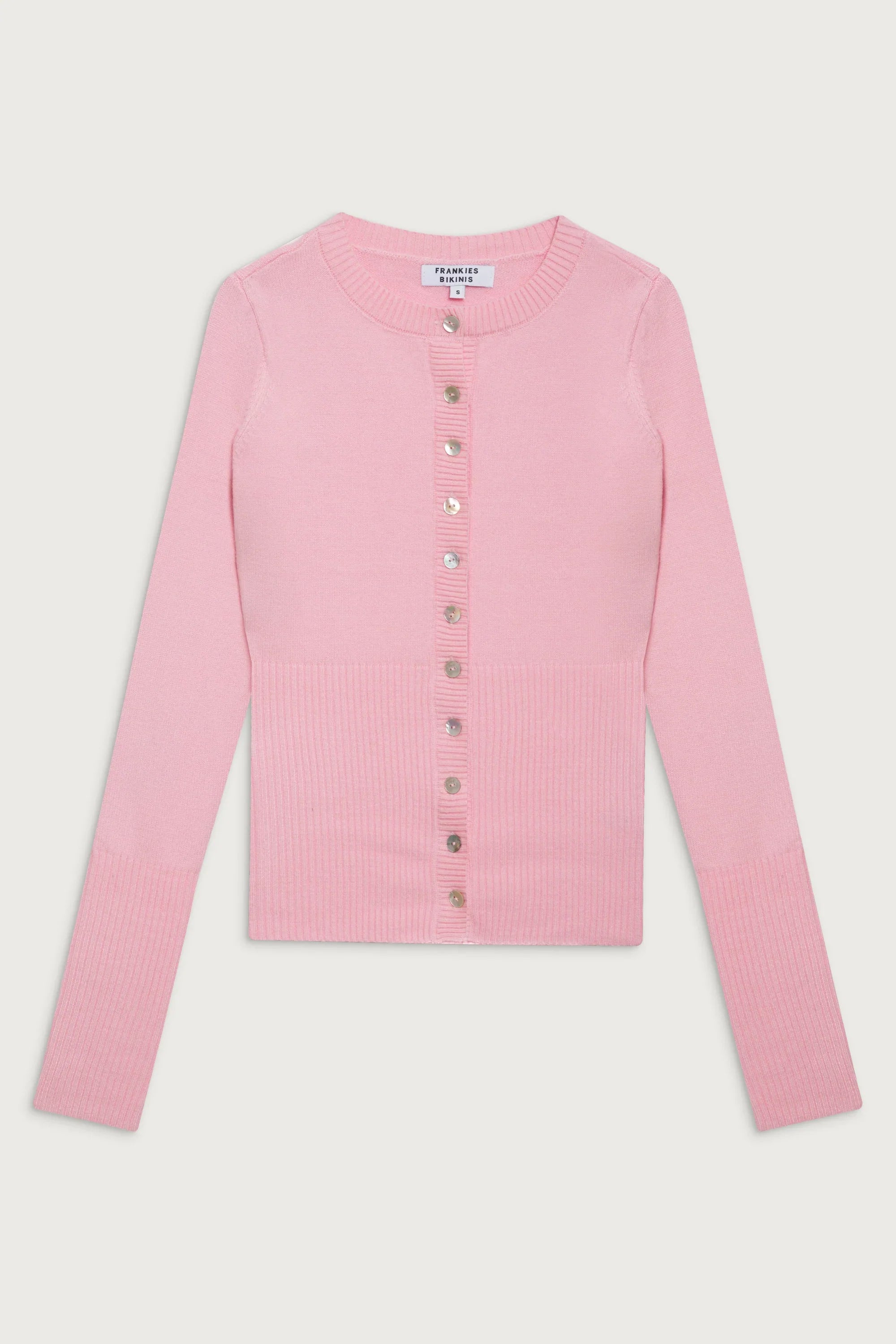 Lenon Cloud Knit Button Up Cardigan Valentine Pink