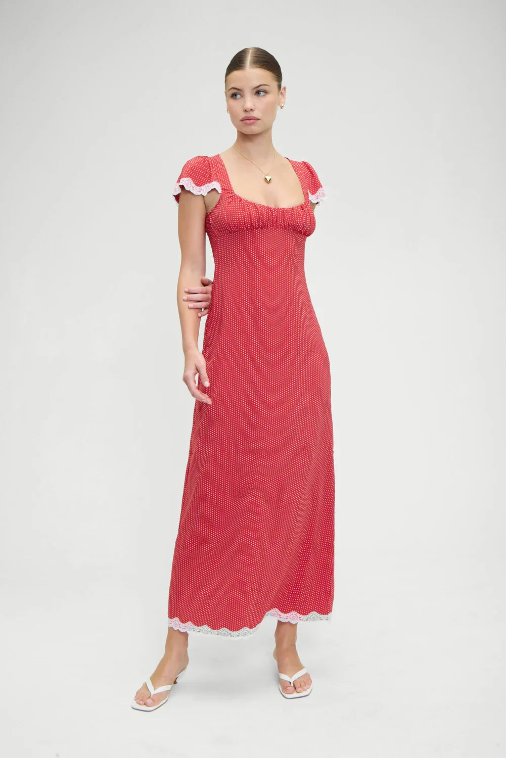 Rosalyn Polka Dot Maxi Dress Ladybug