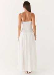Jacinda Drop Waist Maxi Dress Ivory