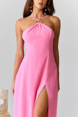 Shes Captivating Midi Dress Pink