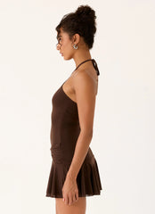 Elektra Mini Dress Chocolate