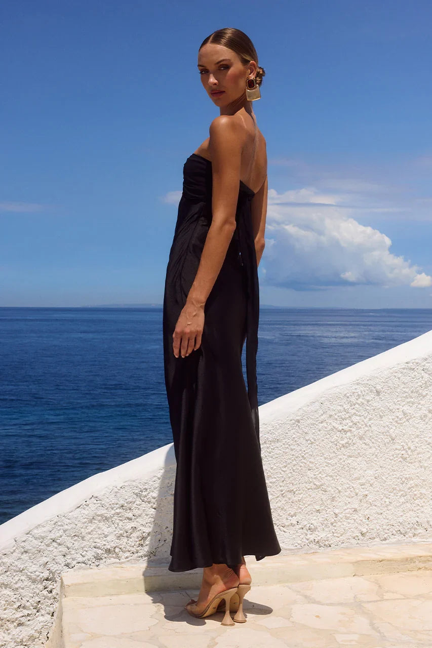 KADIE OFF SHOULDER MAXI DRESS BLACK