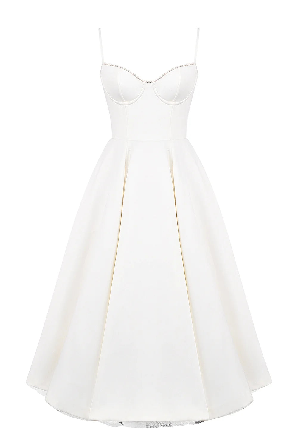 white tulle midi dress