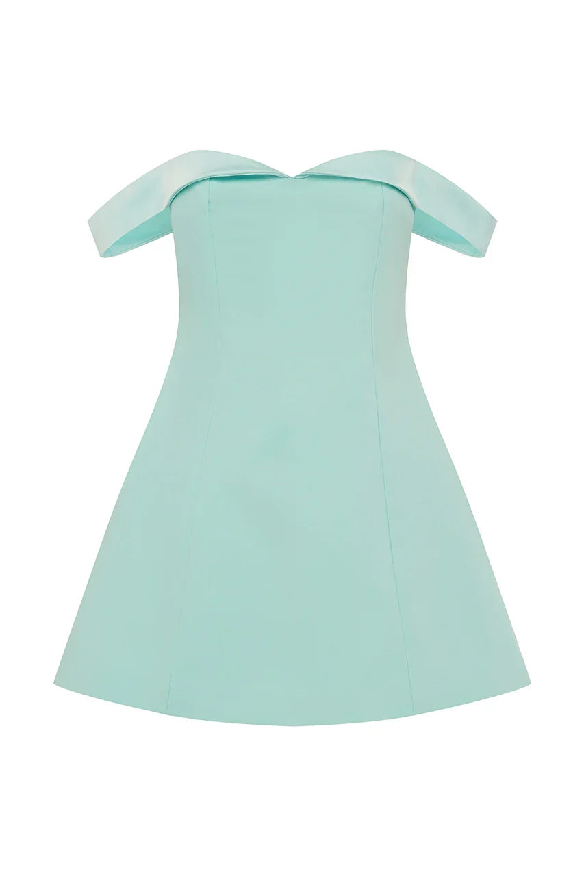 EBONY MINI DRESS AQUA