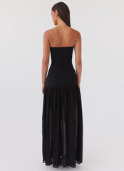 Eden Strapless Maxi Dress Black