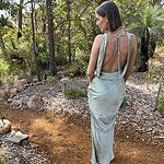 Seen For You Cowl Neck Satin Maxi Dress Dark Navy