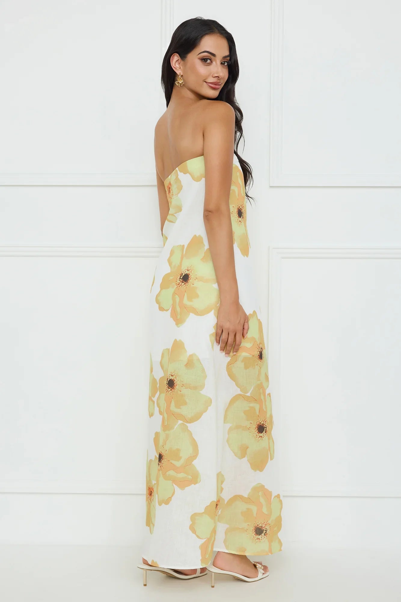 Sunlights Embrace Strapless Maxi Dress Yellow