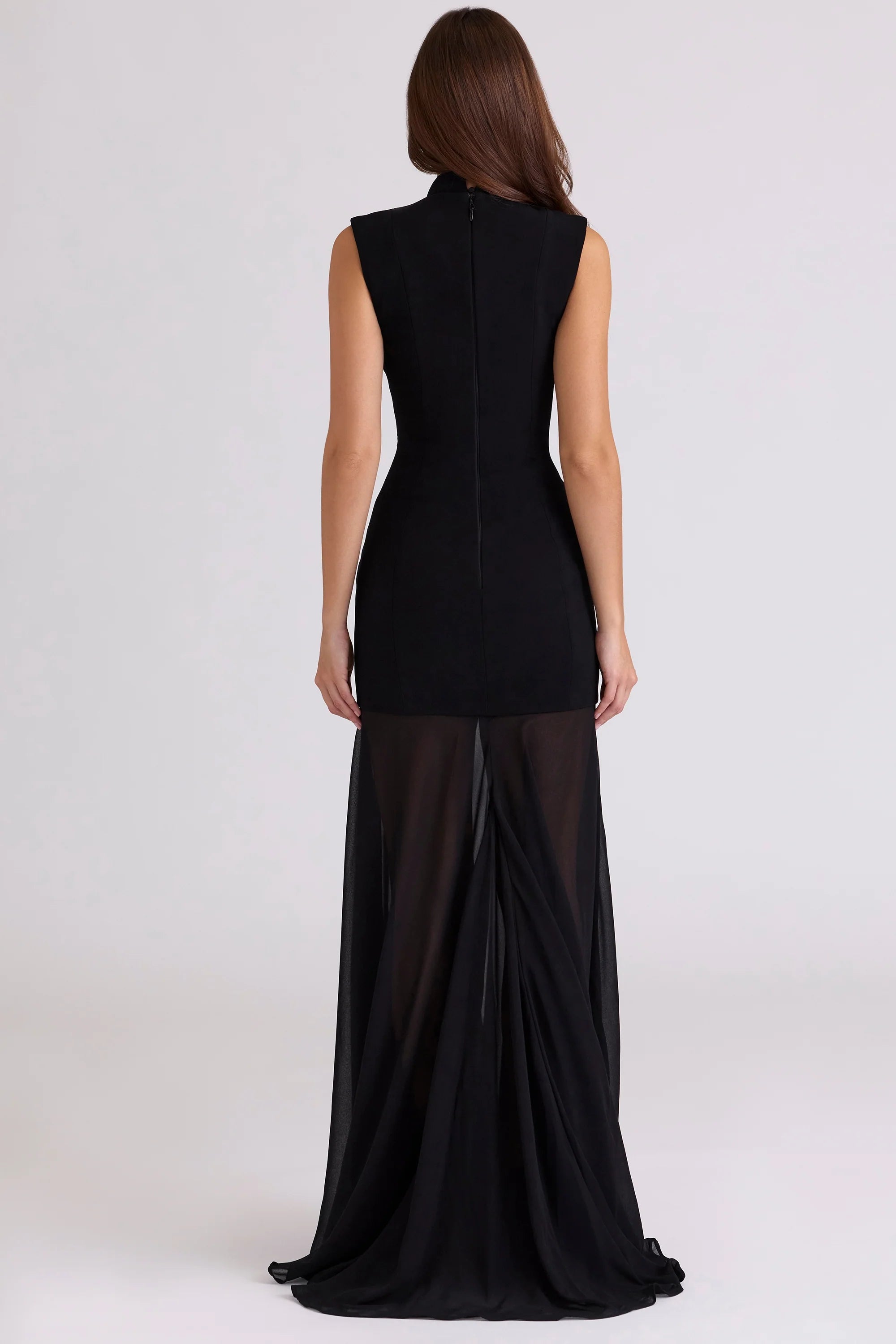 black keyhole maxi dress