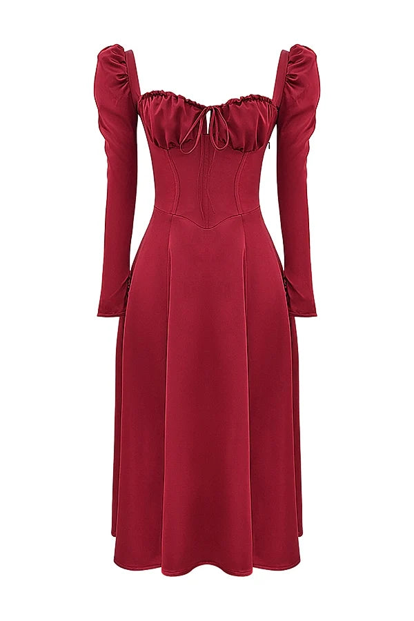 ruby corset midi dress