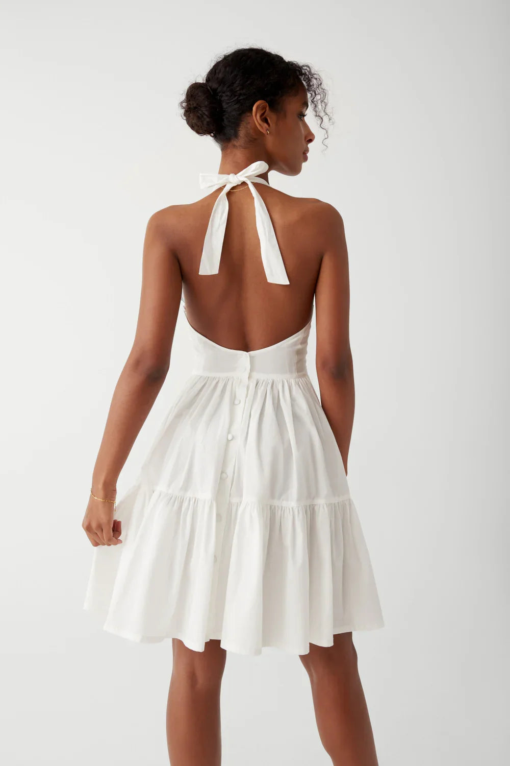 Tulsa Halter Midi Dress White