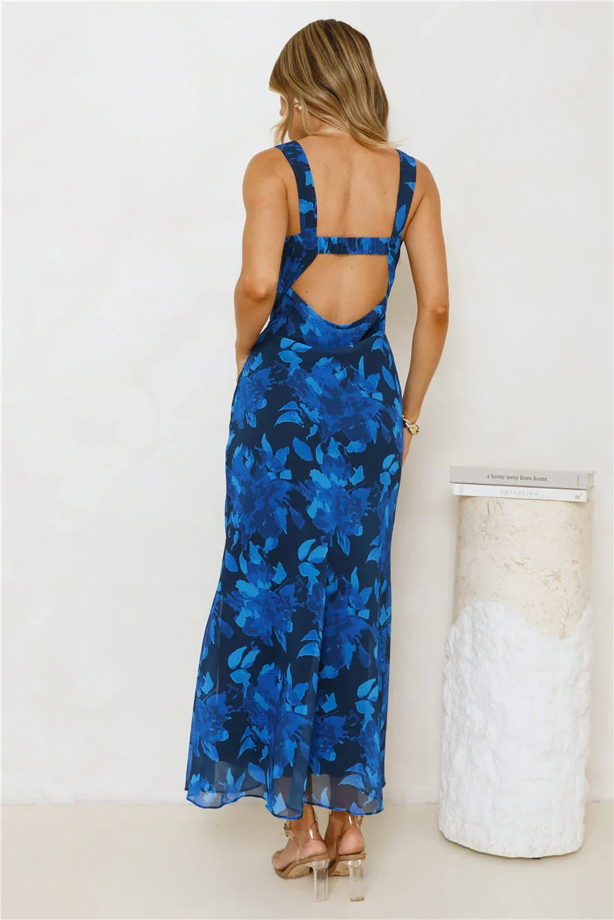 Lets Twirl Maxi Dress Blue