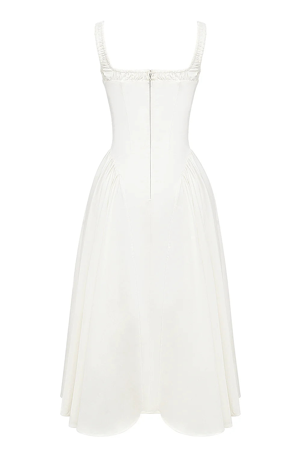 white cotton midi sundress