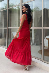 TAHLIA MAXI DRESS RED