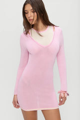 Logan Knit Mini Dress Pink Cloud