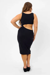 Twelve Terry High Neck Dress Black