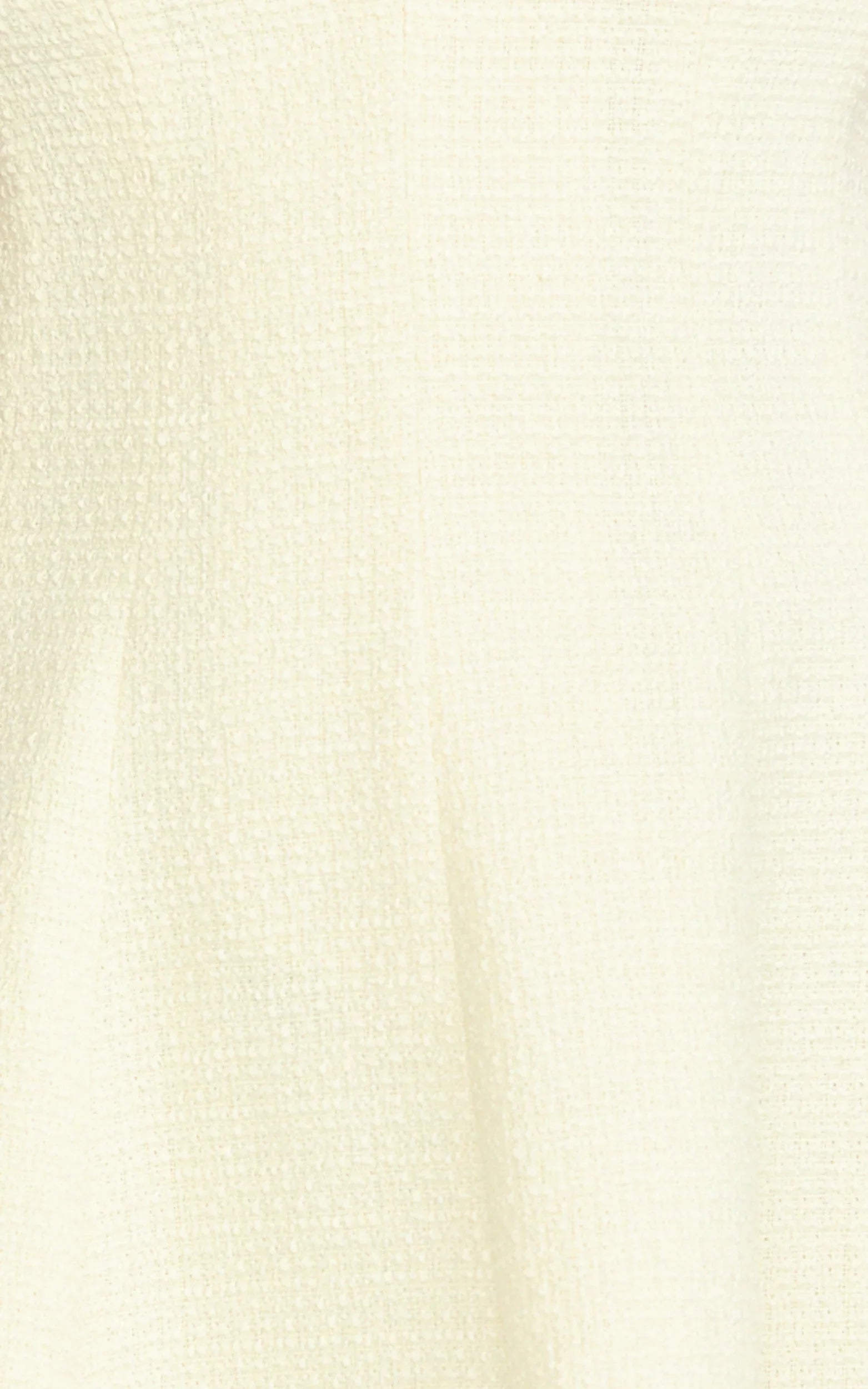 Nelson Mini Dress Low Cut Boucle Fit Flare Mini Dress in Cream