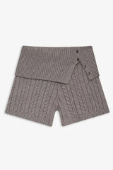 Nolan Cable Cloud Knit Mini Short Dark Pearl