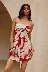 ARLETTE STRAPLESS MINI DRESS ARLETTE RED
