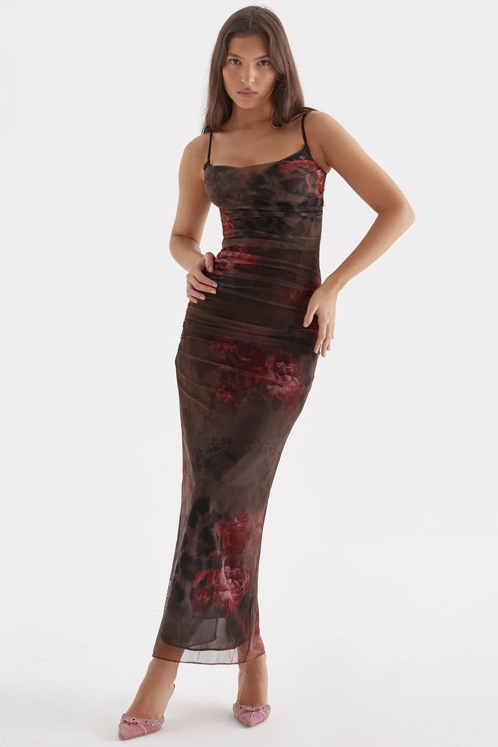 printed maxi dress