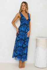 Lets Twirl Maxi Dress Blue