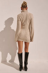 KATARA KNIT MINI DRESS CREAM