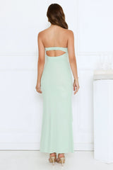 Cant Get Enough Strapless Maxi Dress Sage
